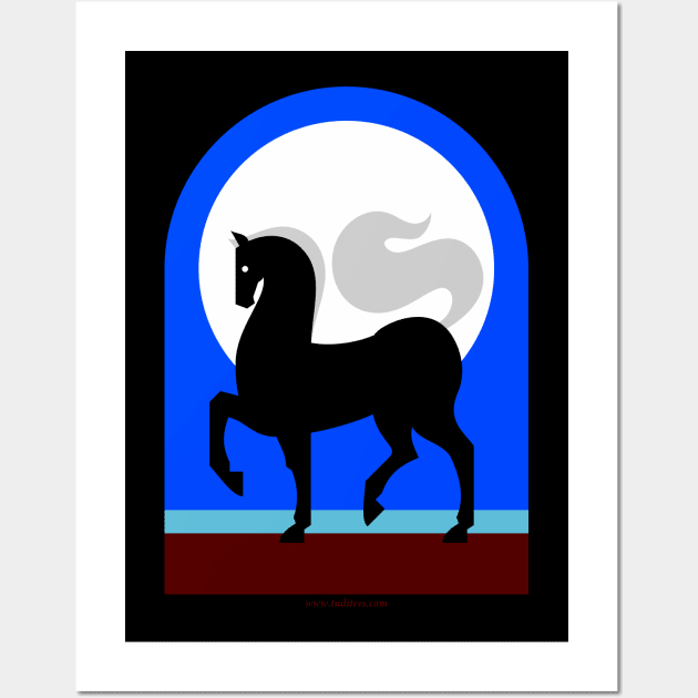 Moon horse Wall Art by tuditees